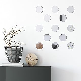 Siusi 25 pieces of round mirror tiles, 6 "round mirror trays, glass circles for wedding table mirror, crafts, framing, mosaic and home decorations.. Experience retail therapy without the financial stress at DIAYTAR NIGERIA's affordable e-commerce platform.
