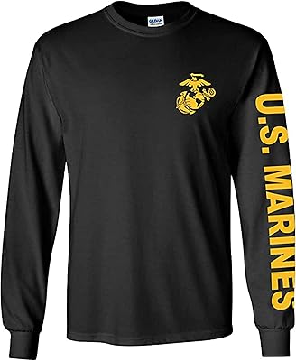 T-shirt with long sleeve with USMC logo. Black or Gray Sport. Made in the United States... DIAYTAR NIGERIA: Where affordable online shopping meets reliable delivery across Nigeria.