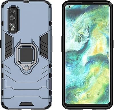 Double -layer Double -layer protection cover Y -ison with ring holder and magnetic car support function for Oppo Find X2 - Navy blue.. Buy better with DIAYTAR Nigeria — the ultimate e-commerce platform in Nigeria.