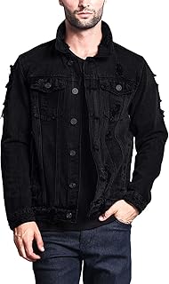 Multicolored man torn denim jacket.. DIAYTAR NIGERIA: Where value meets variety with reliable nationwide delivery in under 8 days.