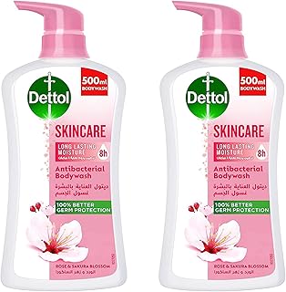 Shower gel and body cleaner Dettol Skin Care with scent of pink and sakura flowers for effective protection against germs and personal hygiene, 500 ml, set of 2.. Elevate your shopping experience with DIAYTAR NIGERIA's vast catalog and budget-friendly options.