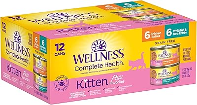 Canned food for kitten without cereal headache complete health, made in the United States with real meat, all breeds, soft pie (package, white and chicken fish, 3 oz box, 12 package).. DIAYTAR NIGERIA connects you with what you need at prices you'll love, delivered within 8 days.
