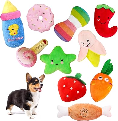 Package of 10 crew toys for dogs, cute plush toys for small and medium -sized dogs, toy chenches in plush for puppies that make their teeth, non -toxic and safe for dogs.. DIAYTAR NIGERIA: Making quality products accessible to all Nigerians at affordable prices.