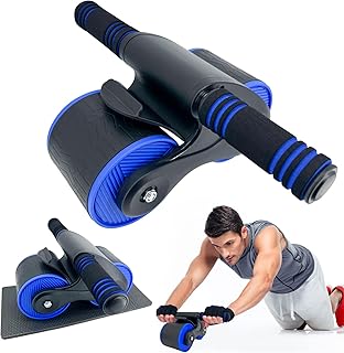 Set of abdominal wheels with automatic rebound, abdominal muscle exercise equipment, roller wheel set with knee carpet 2023, abdominal muscle training equipment for domestic use.. DIAYTAR NIGERIA connects your desires with reality through our affordable e-commerce platform and quick delivery.