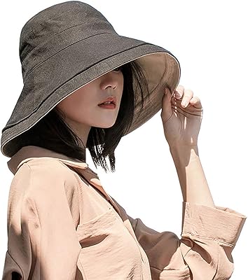 Reversible beach hat for women, UV protection, foldable summer hat on a large edge, for the outside.. DIAYTAR NIGERIA puts thousands of products at your fingertips with affordable prices and delivery within a week.