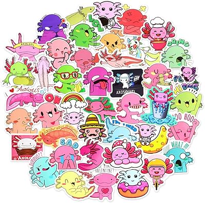 Axolotl Mignons QTL Axolotl stickers Waterproof vinyl water bottles.. DIAYTAR NIGERIA: Your gateway to affordable products delivered reliably across Nigeria.