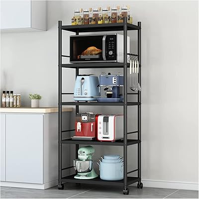 Robust Forthcanétage on 5 levels with casters, adjustable storage shelf, storage unit for kitchen, living room, bathroom (5 levels).. Shop across boundaries with DIAYTAR NIGERIA's comprehensive catalog delivered nationwide at budget rates.