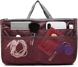 Konoo handbag organizer for women Large cosmetic kit organizer with several pockets, Bordeaux, Bordeaux makeup bag organizer.. Navigate through thousands of products at pocket-friendly prices with DIAYTAR NIGERIA's easy-to-use platform.