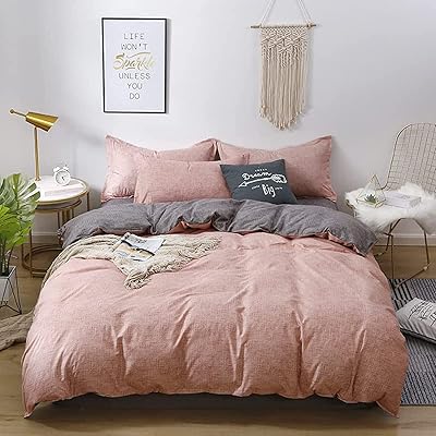 Future smart bed, duvet cover (220 x 240 cm), flat sheet and 2 pillowcases for Super King size bed (pink).. DIAYTAR NIGERIA makes online shopping accessible with our budget-friendly prices and reliable shipping.
