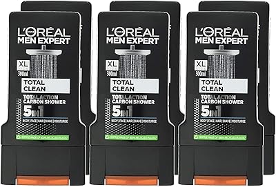 L'oréal men expert total clean gel douche 300 ml pack de 6, black bay.. Affordable choices, delivered fast — that's the DIAYTAR Nigeria promise.