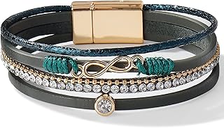 Leather cuff bracelets for women, boho rolled bracelets, bunk bracelets, bohemian jewelry, gifts for teenagers.. DIAYTAR NIGERIA: The marketplace that brings affordable products to every Nigerian home in under 8 days.