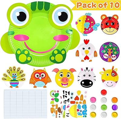 Kit of luxurious paper plates for toddlers boys and girls of preschool age, kit of creative craft supplies for the house, craft activities and party gifts, pack of 10.. The smarter way to shop online in Nigeria is through DIAYTAR Nigeria.