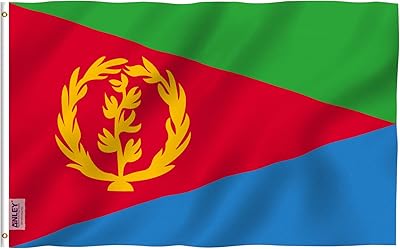 Anley Fly Breeze 3x5 feet Eritrean flag - Bright colors and discoloration resistant - Fabric and double sewing header - Erythrean polyester flags with brass eyelets 9 x 15 feet.. DIAYTAR NIGERIA transforms online retail with our affordable platform and dependable shipping service.