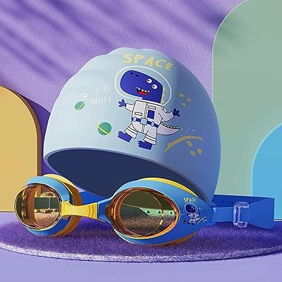 Focatin swimming hat for children with swimming glasses silicone bath bonnet.. DIAYTAR NIGERIA revolutionizes e-commerce with our affordable prices and dependable delivery timeframes.