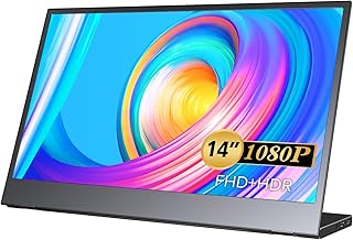 Portable game instructor Evisafe 14 inch, 1920 x 1080 FHD IPS 100% SRGB IPS with HDMI/Type-C/USB-C for Laptop, Computer, Mac, PlayStation 4, Xbox and Mobile-Silver.. Shop smarter, not harder with DIAYTAR NIGERIA - thousands of products at your fingertips with affordable delivery.