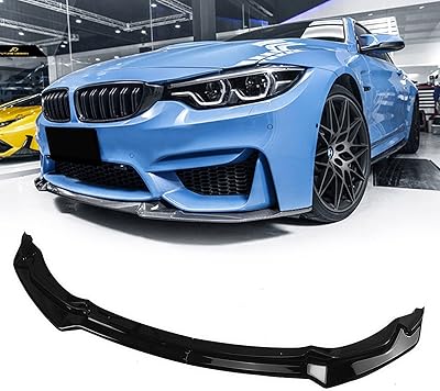 For BMW F80 M3 F82 F83 M4 2015-2020 Front spoiler skirt, protective kit protection kit underneath, shiny black.. Order today, receive this week — shopping with DIAYTAR Nigeria is that simple.