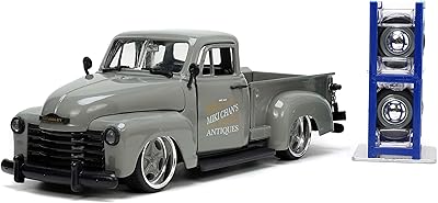 Mickey Shanz Antiques Gray 1953 Chevrolet Pickup Truck with additional "Just Trucks" 1/24 serial model from Jada Pressure Model by Jada.. DIAYTAR NIGERIA: Bringing quality products to every Nigerian home at prices everyone can afford.