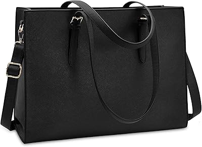 Laptop Bag in waterproof and light leather for women, size 15.6 inches, shoulder strap bag and large -capacity desktop (black).. Discover the joy of choice with DIAYTAR NIGERIA's extensive selection and budget-friendly shipping.