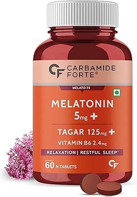 Carbamide strong melatonin 5 mg with tagara 125 mg sleep help - 60 tablets.. Nigeria’s trusted store online — DIAYTAR Nigeria never disappoints.