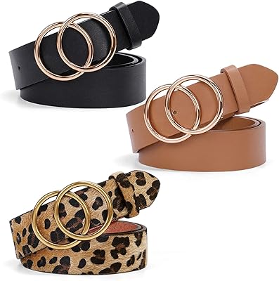3 pieces of soft leather belt for women for denim dress with classic round loop.. Your everyday shopping solution, DIAYTAR NIGERIA offers variety and value delivered within 8 days.