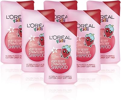 L'Oréal Kids Extra Sweet Shampoo 2-in-1 very berry Fraise 250 ml Lot of 6.. DIAYTAR NIGERIA: Your trusted e-commerce partner with extensive product choices and affordable delivery.
