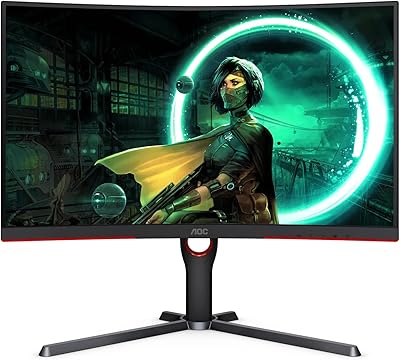 AOC CQ27G3S curved gaming monitor 27 inches 2K 1ms 165Hz HDMI 2.0 QHD 2560 x 1440.. DIAYTAR NIGERIA revolutionizes online shopping with competitive prices and reliable 5-8 day delivery.
