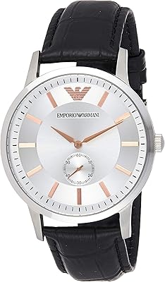 Unisex quartz watch for adult emporio armani, analog display and AR9113 leather bracelet, brown, bracelet.. DIAYTAR NIGERIA connects desire with fulfillment through our affordable e-commerce platform.