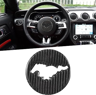 Winka carbon fiber interior steering wheel sticker Winka for Ford Mustang 2015 2016 2016 2017 2017 2019 2020 Emblème de Volage central.. Shop with confidence on DIAYTAR Nigeria — quality products and timely delivery.