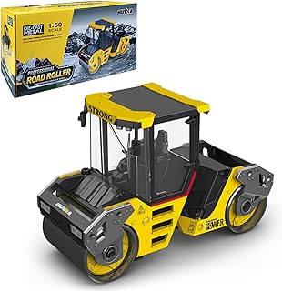 JEMINI & GENIUS 1/50 Double cylinder Double cylinder Construction vehicle toys molded under pressure engineering Rabot Rabot vehicle alloy asphalt drum model for children.. DIAYTAR NIGERIA brings the marketplace to your screen with affordable products delivered in 5-8 days.