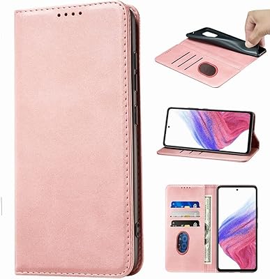 Aziseen Wallet Design Protective case compatible with Samsung Galaxy A71 5G with credit card holder, leather case in leather PU resistant for women and men (pink).. DIAYTAR NIGERIA: Where affordability and variety meet with convenient delivery within 8 days.