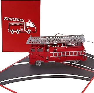 3D Poplife card for Father's Day - Happy Birthday, Firebun Truck, Retirement Gift - For crew member, father, son, brother, grandfather, grandson.. DIAYTAR NIGERIA brings affordable shopping to every Nigerian home with delivery in just 5-8 days.