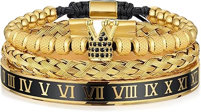 Imperial crown bracelets for men in 18 carat golden gold bracelet.. DIAYTAR NIGERIA makes every shopping desire a reality with affordable prices and delivery in 5-8 days.