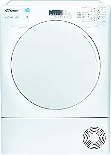 Candy condensing dryer with front loading, 8 kg, 1400 rpm, white, CSC8LF model - Complete one year warranty.. Shop with confidence at DIAYTAR NIGERIA, offering extensive product variety with nationwide delivery.