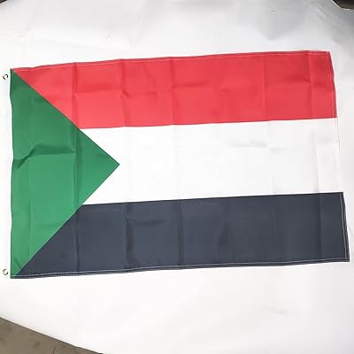 Sudan flag (120x180 cm) - one side with lateral view - with strings or supports to fly - for indoor and exterior use - for underwear.. Great finds. Great prices. Fast shipping. That’s DIAYTAR Nigeria.