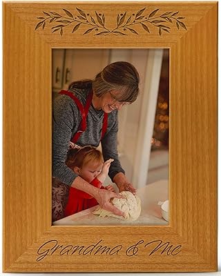 Photo frame engraved in natural wood Cedar Cage Market for 5x7 horizontal photo frame for grandmother, vertical 4x6.. DIAYTAR NIGERIA: Where thousands of products meet affordable prices and reliable 5-8 day delivery.