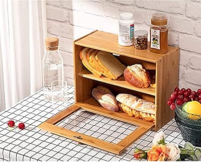 Hocosm bread box storage box for large capacity counter 2 -layer with window.. DIAYTAR Nigeria: Great value, fast delivery, and endless options.