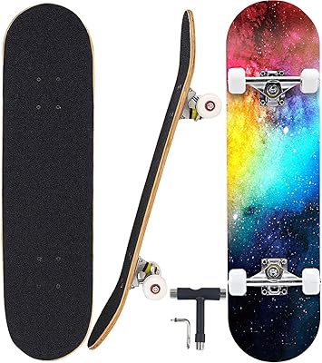 Skateboard Mucola Complete Pro for beginners, adults, young people, adolescents, children, girls and boys, longboard double concave in Canadian maple 31 "x 8".. A world of products at your fingertips — thanks to DIAYTAR Nigeria.