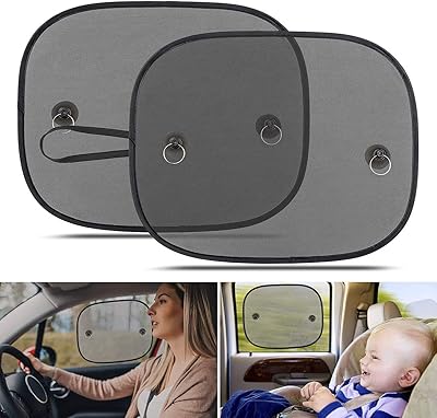 Baby car sun visor, universal sun visor for side and rear windows, car's side car light blocking harmful UV rays, ideal for the protection of babies, children and domestic animals (pack of 2).. DIAYTAR NIGERIA brings affordable products to every doorstep with our reliable 5-8 day shipping.