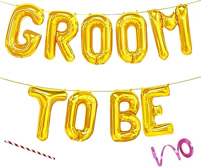 Set of balloons with letters "groom to be" propcycle, size 16 inch, contains 9 golden balloons for the decoration of a young girl's life funeral.. Shop confidently with DIAYTAR NIGERIA's vast product range and budget-friendly nationwide shipping.