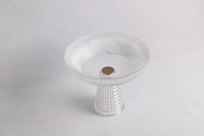 Transparent glass decorative fruit bowl to serve fruit/table plate for home and kitchen (size L).. DIAYTAR NIGERIA stands as your affordable shopping ally with nationwide delivery in just 5-8 days.