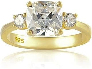 Diamond women's engagement ring and cubic zirconia (CZ) - Replica of the duchess ring Meghan Markle - Sterling 925 silver with gold placating.. Big savings, small wait times — shop now at DIAYTAR Nigeria.