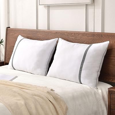GZS 2 -room gzs bed pillows, hypoallergenic replacement pillows with single -sided simple threaded queen size (50 x 75 cm).. Make every purchase count with DIAYTAR Nigeria — shop smart, shop fast.