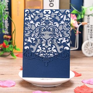 Wedding invitation cards in the shape of a hollow Cy Sky heart with printable virgin paper and envelopes for wedding, business, birthday, diploma delivery (blue).. DIAYTAR NIGERIA delivers on convenience and affordability with our reliable nationwide shipping.