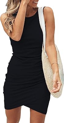 Summer dress for women 2023, sleeveless, round neck, adjusted, short, relaxed cut, ruffled, tight dress for party and club.. DIAYTAR NIGERIA: Bringing quality products to your doorstep at prices that won't break the bank.