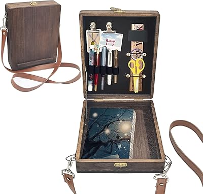 Waykosan wooden books - artists' gifts, gifts for writers, portable writing box, art craft bag, easel sketch box for outdoor painting.. Experience shopping without limits at DIAYTAR NIGERIA, where affordability meets convenience in just days.
