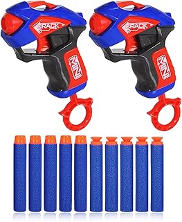 Mini Manual Story Manual Story Baunch Pistol with 10 flexible balls - Pack of 2 - Blue.. Enjoy stress-free shopping with affordable prices on DIAYTAR Nigeria.