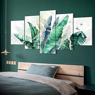 Tropical wall art on green and blue canvas for living room decoration.. Experience retail therapy without the financial stress at DIAYTAR NIGERIA's budget-friendly marketplace.