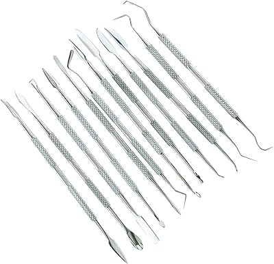 Sorby chimes wax sculpture tools in stainless steel (8 oz, silver) - set of 12 pieces.. Order now, relax later — DIAYTAR Nigeria ships in 5 to 8 days.