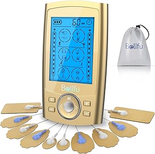 BELIFI Tens EMS unit with double channel muscle stimulator 24 modes for therapy.. Experience the convenience of online shopping with DIAYTAR NIGERIA's reliable 5-8 day delivery service.