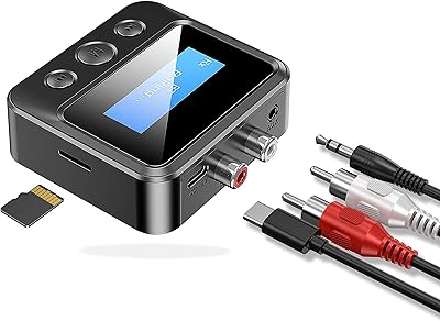 Bluetooth 2 in 1 Bluetooth receiver transmitter Bluetooth 5.0 audio adapter support of the 3.5 mm TFRCA card for TV, computer, speaker, car.. DIAYTAR NIGERIA: Where quality meets affordability, with thousands of products delivered in less than 8 days.